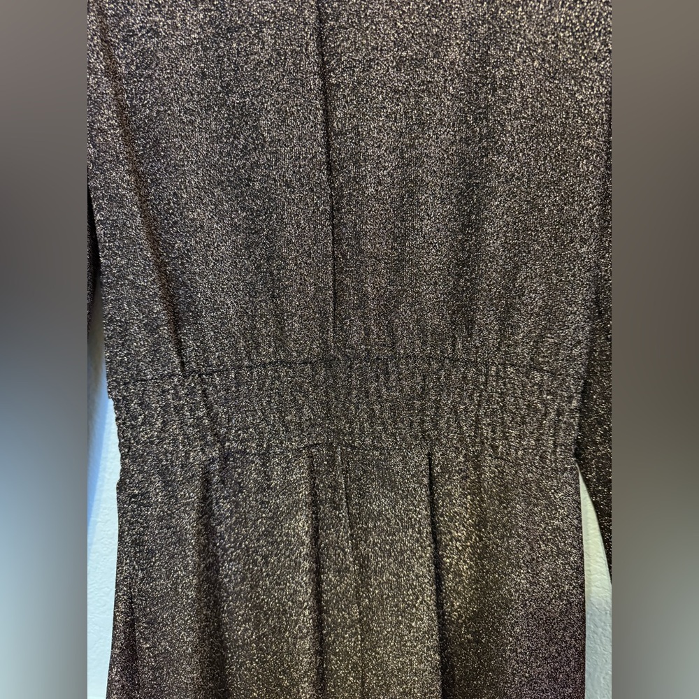 Large Ryegrass High Neck Long Sleeve Dress - Picture 6 of 13